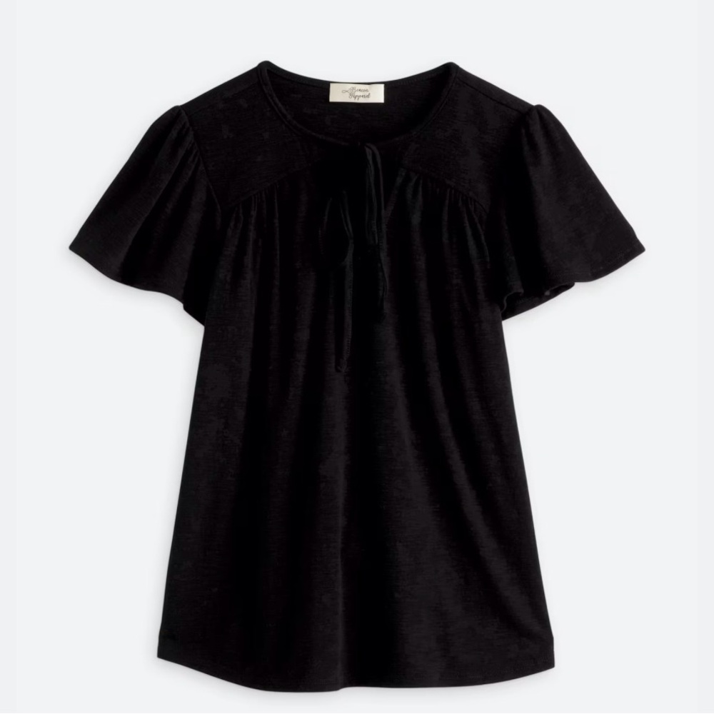 Women’s Beacon Manon Knot Top Black Medium NWT